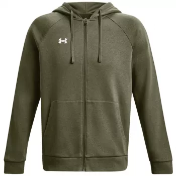 Under Armour vyriškas Rival Fleece pilno užtrauktuko gobtuvas Chaki 1379767 390