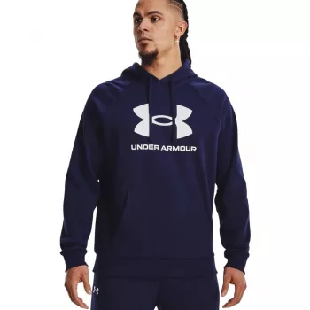 Under Armour Rival Fleece Logo HD vyriškas megztinis, tamsiai mėlynas 1379758 410 L