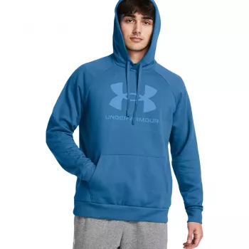 Under Armour Rival Fleece Logo HD vyriškas gobtuvas Academy Blue M