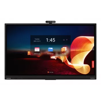 Lenovo ThinkVision T75 75 colio 4K UHD interaktyvus liečiamasis ekranas su LED foniniu apšvietimu - juoda