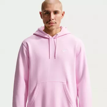 Nike Club Fleece vyriškas gobtuvas šviesiai rožinės spalvos FN3859-663 L dydis