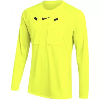Nike Dri-FIT Referee III vyriški ilgomis rankovėmis futbolo teisėjo marškinėliai geltoni HV8326 702 S dydis
