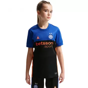 Nike Inter Milan 2025/2026 stadiono specialaus leidimo vaikų futbolo marškinėliai - juoda/mėlyna (M dydis)