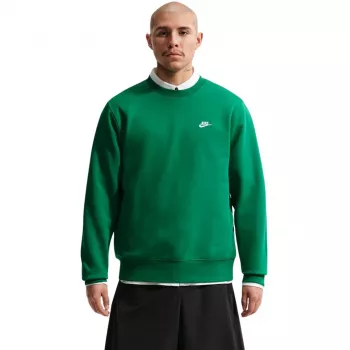 Nike Club Fleece vyriškas džemperis su apvalia iškirpte, žalias, L dydis
