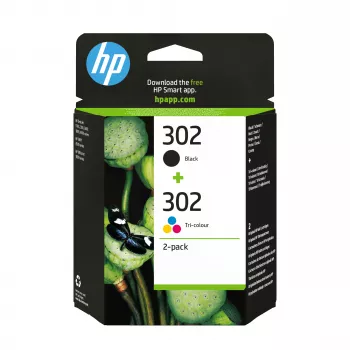 HP 302 2 vnt. juodos/spalvotos originalios rašalo kasetės