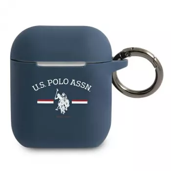 U.S. Polo Assn. US Polo USACA2SFGV AirPods 1/2 dėklas tamsiai mėlynas