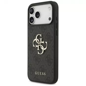 GUESS 4G Big Logo dėklas, skirtas iPhone 17 Pro Max / 18 Pro Max - juodas