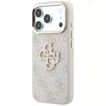 GUESS 4G & Big Resin Logo dėklas, skirtas iPhone 17 Pro / 18 Pro - rožinis