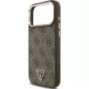 GUESS 4G Triangle Logo MagSafe dėklas, skirtas iPhone 17 Pro Max - ruda ir auksinė