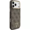 GUESS 4G Triangle Logo MagSafe dėklas, skirtas iPhone 17 Pro Max - ruda ir auksinė