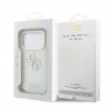 GUESS 4G Script Metal apsauginis dėklas, skirtas iPhone 18 Pro Max / 17 Pro Max - baltas