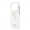 GUESS 4G Script Metal apsauginis dėklas, skirtas iPhone 18 Pro Max / 17 Pro Max - baltas