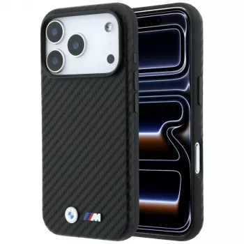 BMW M anglies metalo logotipo MagSafe dėklas, skirtas iPhone 18 Pro / 17 Pro – juodas