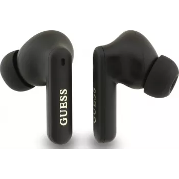 GUESS 4G Classic Metal Logo belaidės Bluetooth ausinės su ENC ir įkrovimo dėklu, mėlynos