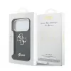 GUESS IML 4G Script Metal dėklas, skirtas iPhone 18 Pro Max / 17 Pro Max - juodos spalvos