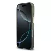 GUESS IML 4G Script Metal dėklas, skirtas iPhone 18 Pro Max / 17 Pro Max - juodos spalvos