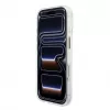 GUESS IML 4G Script Metal dėklas, skirtas iPhone 15 Pro, baltas