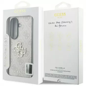 Guess Big 4G Logo PU dėklas, skirtas Samsung Galaxy Z Fold 8 Ultra – rožinis