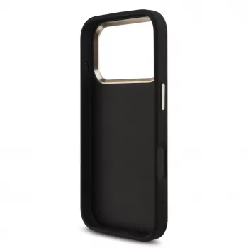 GUESS 4G Big Classic Logo dėklas, skirtas iPhone 18 Pro Max / 17 Pro Max - juodas ir auksinis