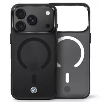 BMW Sign matinis IML ir metalinis logotipas MagSafe dėklas, skirtas iPhone 18 Pro / 17 Pro - juoda