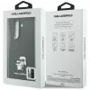 Karl Lagerfeld Saffiano Karl & Choupette dėklas su smeigtukais, skirtas Samsung Galaxy Z Fold 8 Ultra - juodas