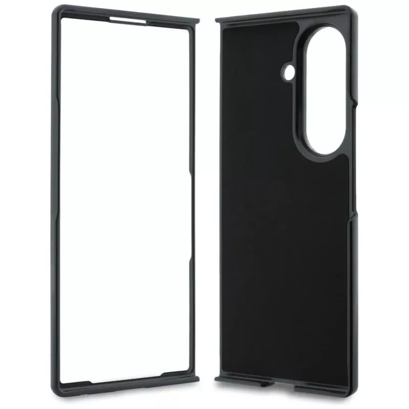 Karl Lagerfeld Saffiano Karl & Choupette dėklas su smeigtukais, skirtas Samsung Galaxy Z Fold 8 Ultra - juodas