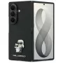 Karl Lagerfeld Saffiano Karl & Choupette dėklas su smeigtukais, skirtas Samsung Galaxy Z Fold 8 Ultra - juodas