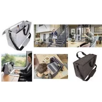SIGEL Business veltinio maišelis, skirtas dalijimuisi darbo vieta, Workspace M/L, sintetinis veltinys, 2 nešimo rankenos, antracitas