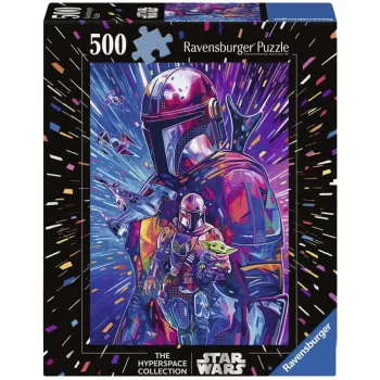 RAVENSBURGER Dėlionė Star Wars Hyper Space Collection: The Mandalorian (500 dalių, didelės detalės)