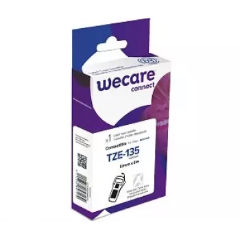 ARMOR WECARE suderinama Brother TZe-135 balta ant skaidrios etikečių juostos 12mm x 8m