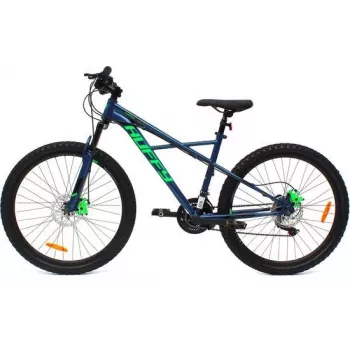 Huffy Korros 26 kalnų dviratis mėlynas - 18 greičių plieninis hardtail su priekine pakaba