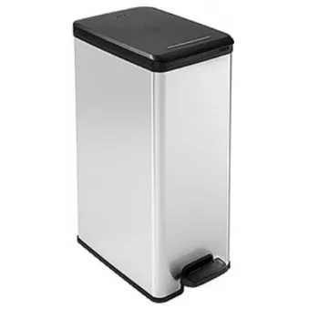 Curver Slim Bin 40L Square Plastic Black, Silver