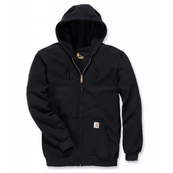 Carhartt Midweight užtrauktuku su gobtuvu megztinis juodas