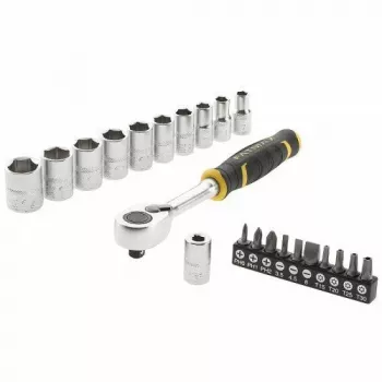 STANLEY 1/2 colio reketinis rinkinys 120T su lizdais ir antgaliais