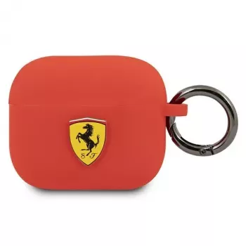 Ferrari FEA3SILRE Silikoninis dėklas, skirtas Apple AirPods 3 kartos, raudonas