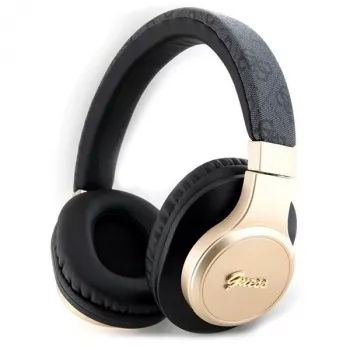 GUESS GUBH604GEMK Bluetooth ausinės ant ausų, juodos, 4G Script