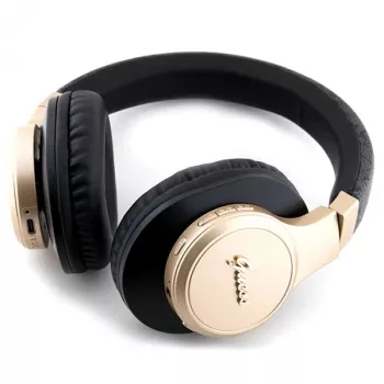 GUESS GUBH604GEMK Bluetooth ausinės ant ausų, juodos, 4G Script