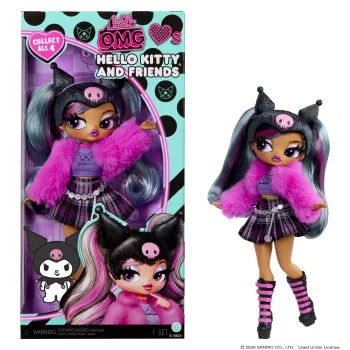 MGA L.O.L. Surprise O.M.G. Hello Kitty & Friends - Kuromi mados lėlė