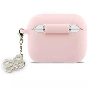 GUESS silikoninis 4G pakabuko dėklas AirPods Pro 3, rožinis
