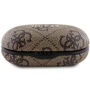 Guess GUTWSP4EGW True Wireless ausinės su įkrovimo dėklu, Bluetooth 5.3, ENC, ruda 4G Metal