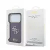 GUESS 4G Script Metal Back Cover Case, skirta Apple iPhone 18 Pro / 17 Pro - Burgundy