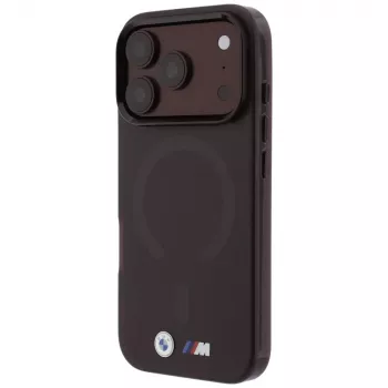BMW M IML matinio metalo logotipo ir apdailos MagSafe dėklas, skirtas iPhone 18 Pro Max / 17 Pro Max - bordo
