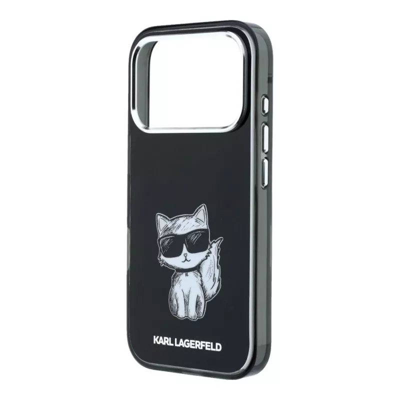 Karl Lagerfeld IML Choupette Body Sketch Print MagSafe dėklas, skirtas iPhone 18 Pro Max / 17 Pro Max - juodas