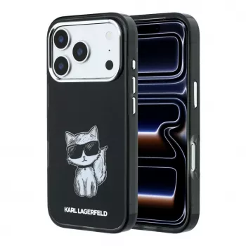 Karl Lagerfeld IML Choupette Body Sketch Print MagSafe dėklas, skirtas iPhone 18 Pro Max / 17 Pro Max - juodas