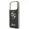 GUESS IML 4G Script Metal dėklas, skirtas iPhone 18 Pro / 17 Pro - juodas