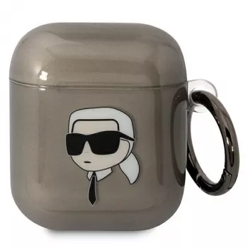 Karl Lagerfeld KLA2HNIKTCK AirPods 1/2 dėklas juodas Karl's Head