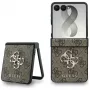 GUESS Big 4G Logo kietas dėklas, skirtas Samsung Galaxy Z Flip4 - ruda