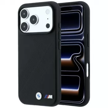 BMW M Tire Track Metal Logo MagSafe dėklas, skirtas iPhone 18 Pro / 17 Pro - juodos spalvos