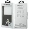 Karl Lagerfeld Karl & Choupette Saffiano Pins dėklas, skirtas Samsung Galaxy Z Flip5 - juoda