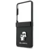 Karl Lagerfeld Karl & Choupette Saffiano Pins dėklas, skirtas Samsung Galaxy Z Flip5 - juoda